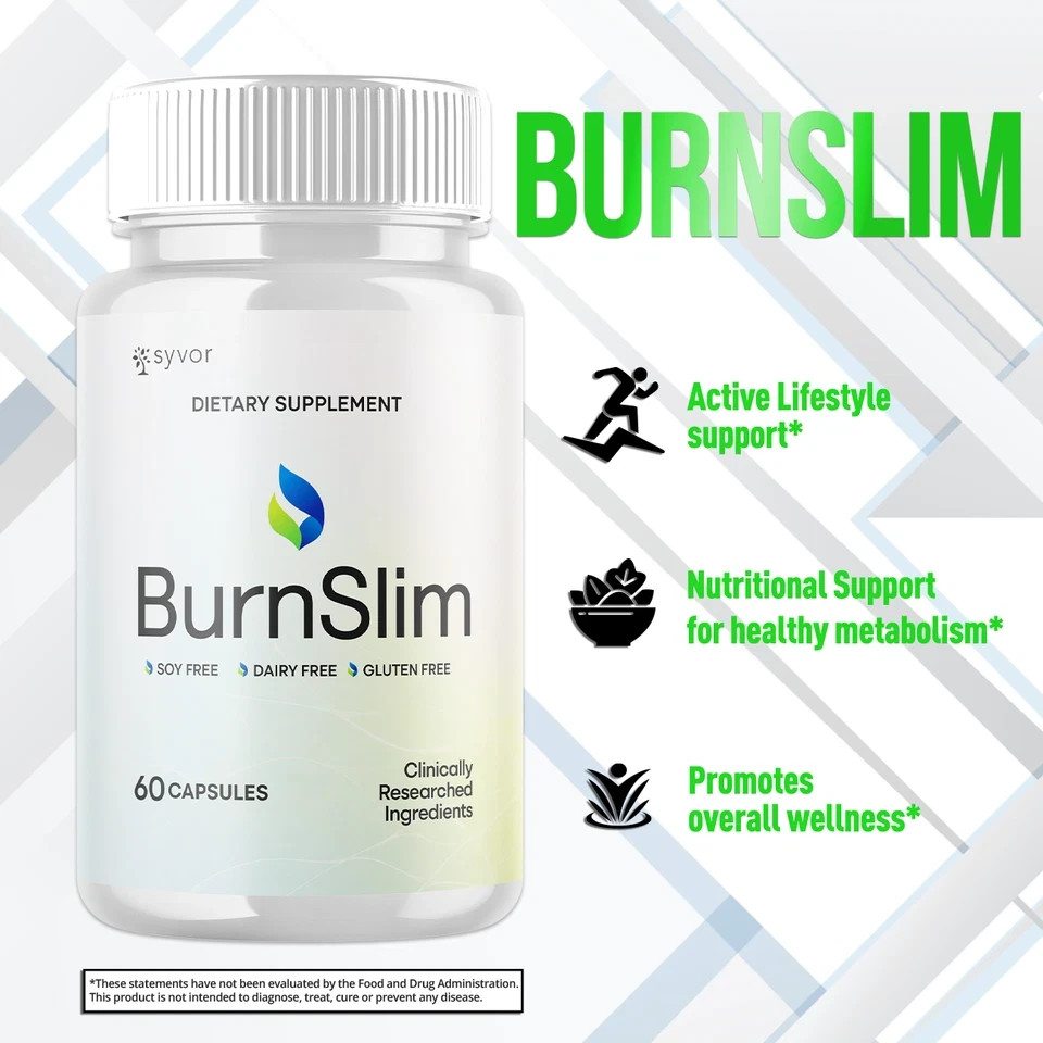 (2 Pack) BurnSlim Advanced Energy & Fitness Supplement Burn Slim 60 Capsules.