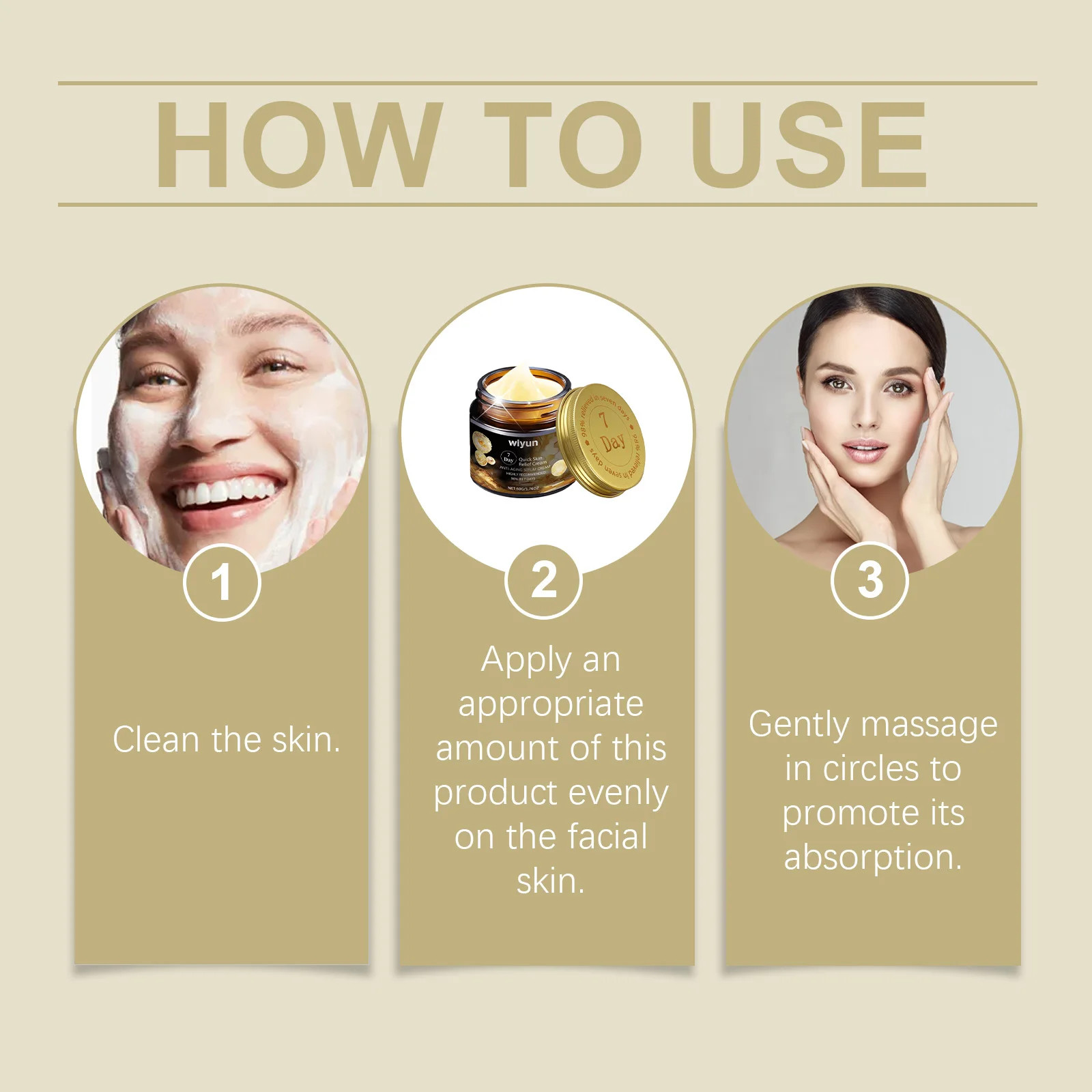 Face Cream for Dark Spots Removal Fine Lines 7 Day Repair Damaged Skin Firming