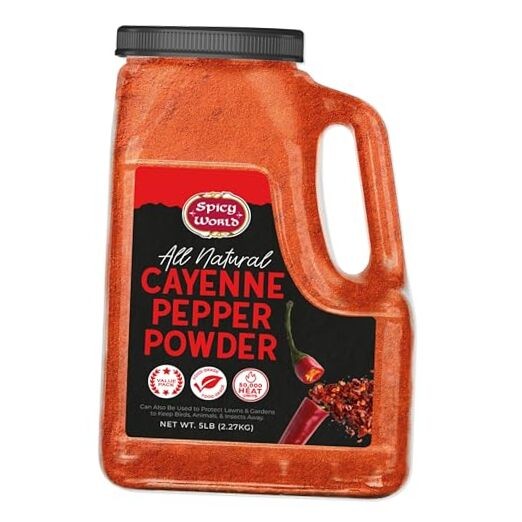 Spicy World Hot Cayenne Pepper Powder Bulk 5 LBS Jar – Red Ground Pepper