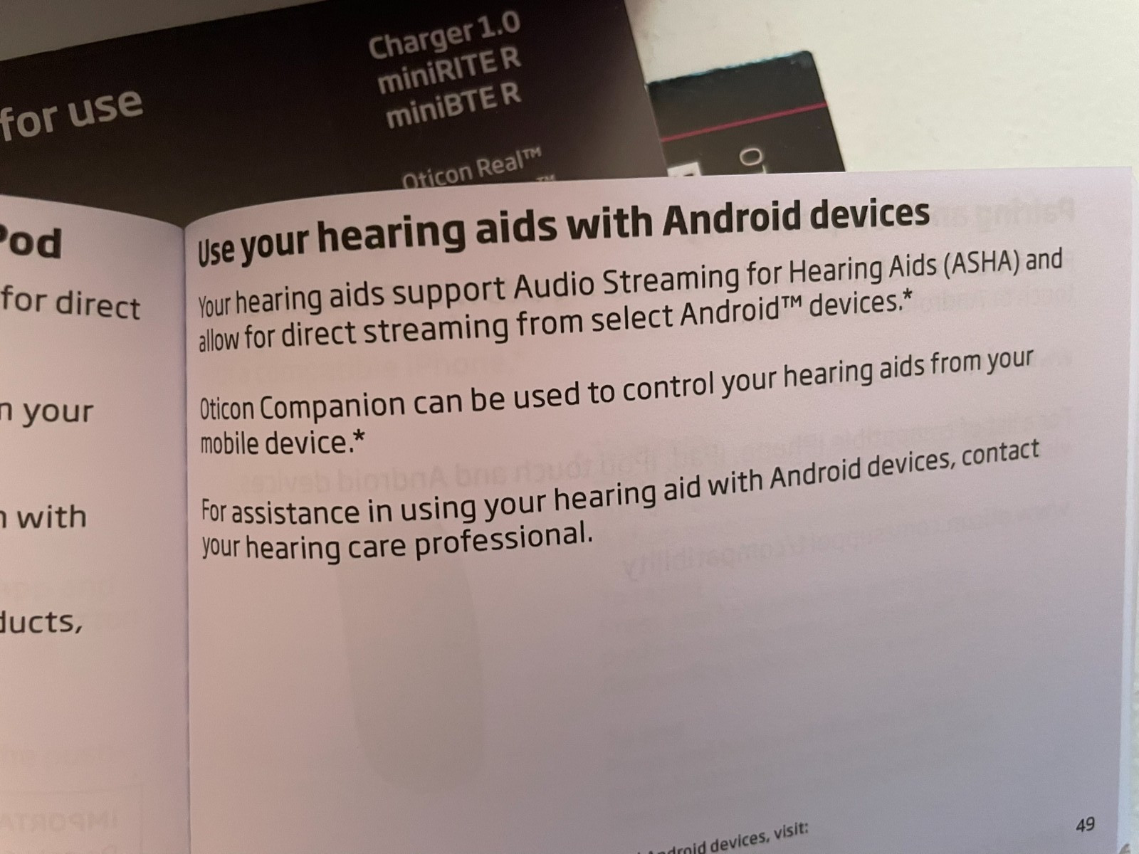 Oticon Real 2 MiniRite Hearing Aids minirite r c090 with C-1A2 charger