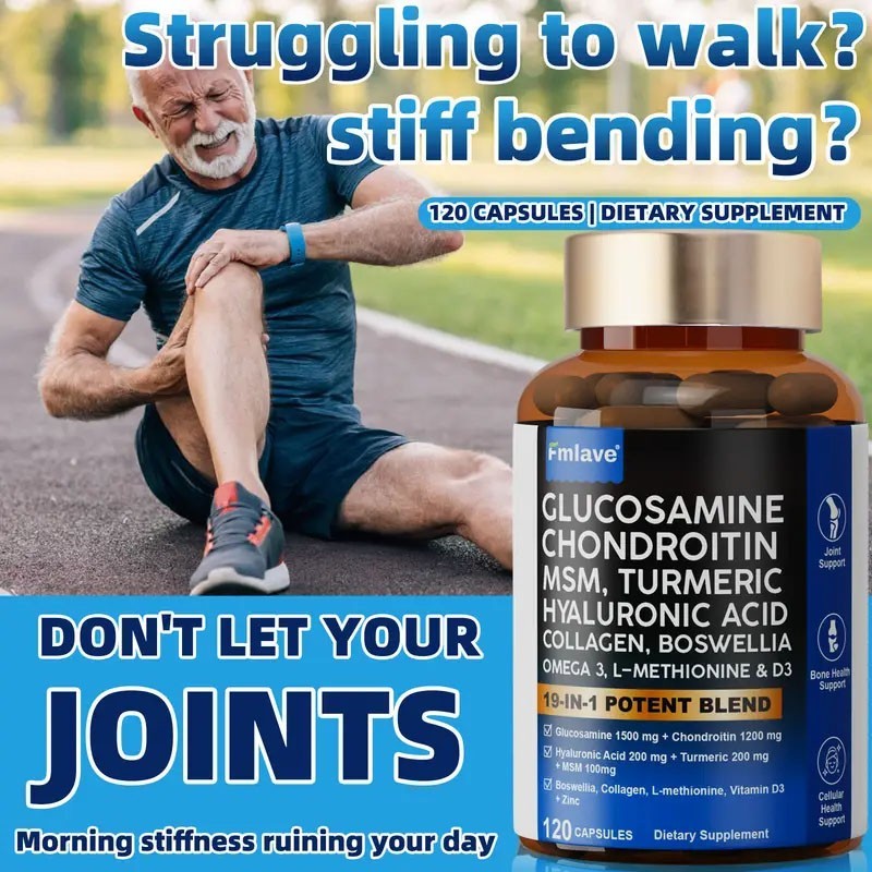 2 Pack Glucosamine Chondroitin Turmeric MSM Triple Strength Joint Support 240ct