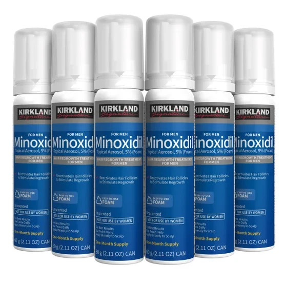 Kirkland Hair Regrowth Treatment 5% Minoxidil Foam for Men – 6 Months Supply