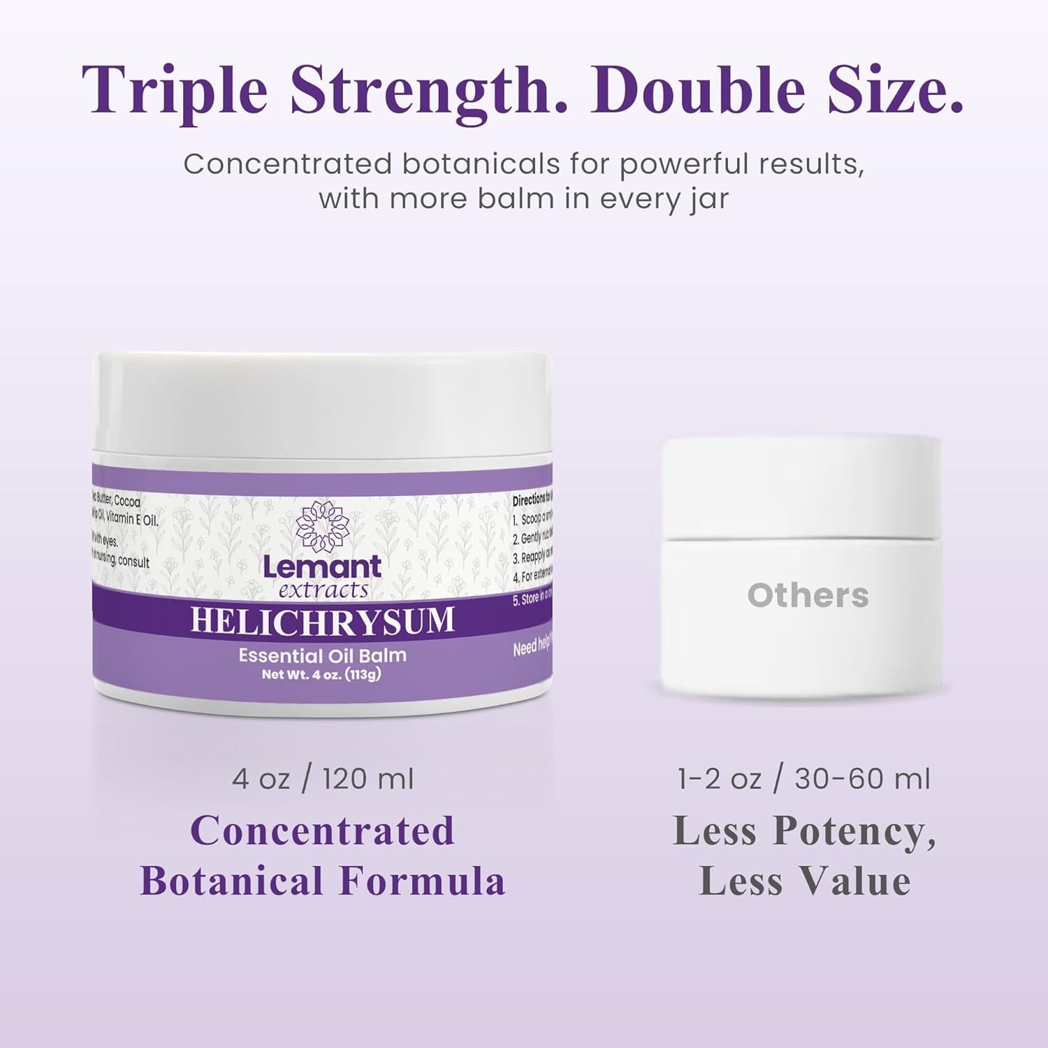 Lemant Extracts Helichrysum Balm (4 oz) – Triple Strength Helichrysum Essential