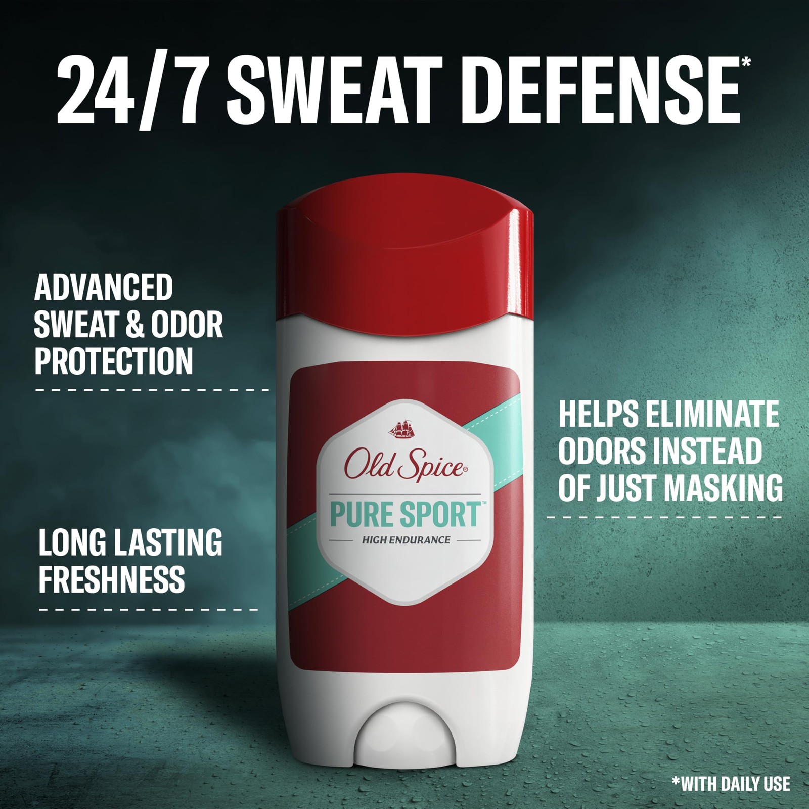 Old Spice Antiperspirant Deodorant For Men, High 3 Ounce (Pack of 2), RED
