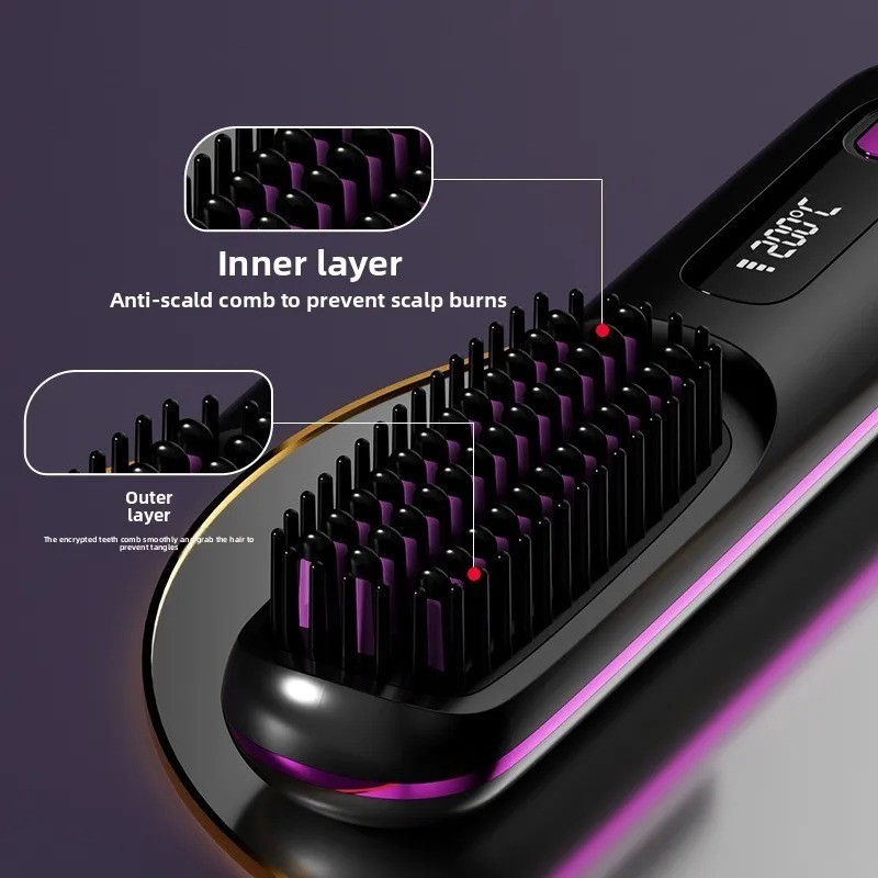 Hot Cordless Rechargeable Mini Hair Straightener – Go Brush Pro Numoya Wand