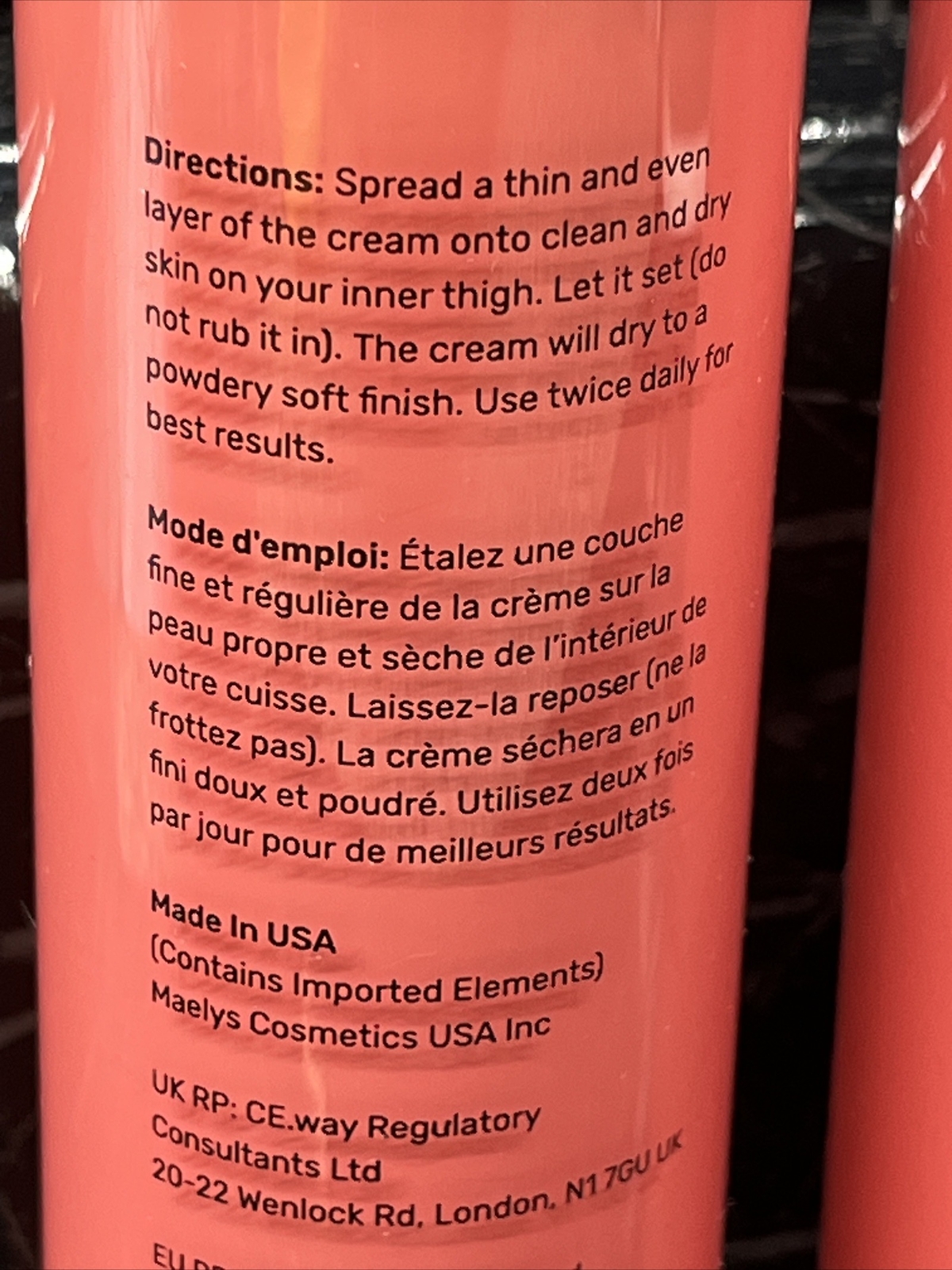 2x Maelys B-Foxy Inner Thigh firming cream 3.38oz NEW (No BOX) !!