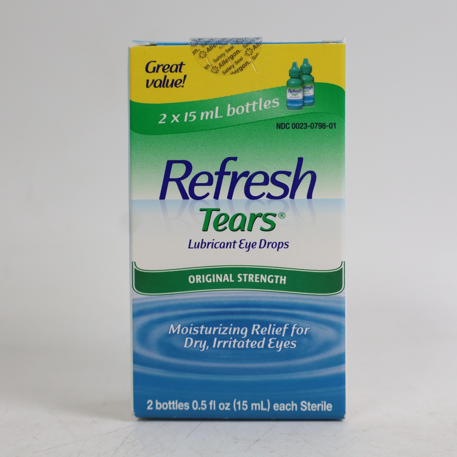 Refresh Tears Lubricant Eye Drops 2 Bottles 0.5 fl oz EXP 07/2026+