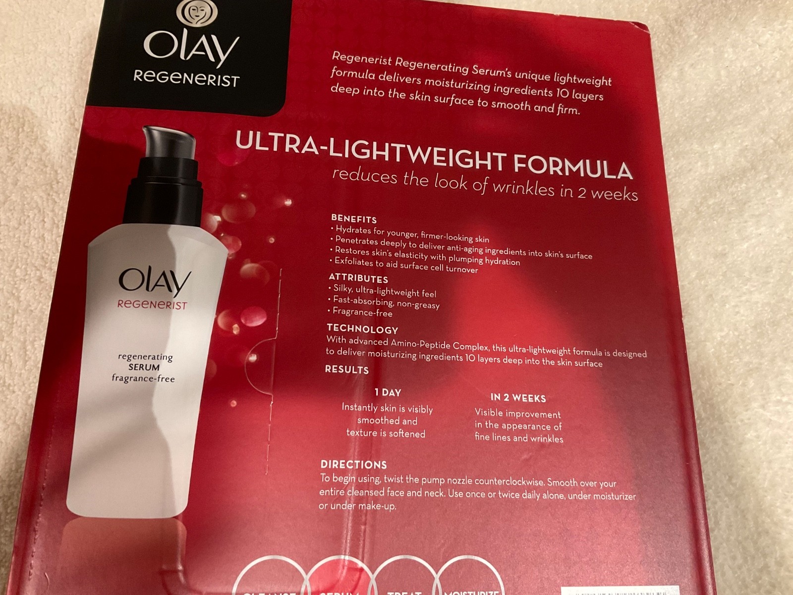 Olay Regenerist Advanced Anti Aging Regenrating Serum 3.4 Fl Oz Fragrance Free