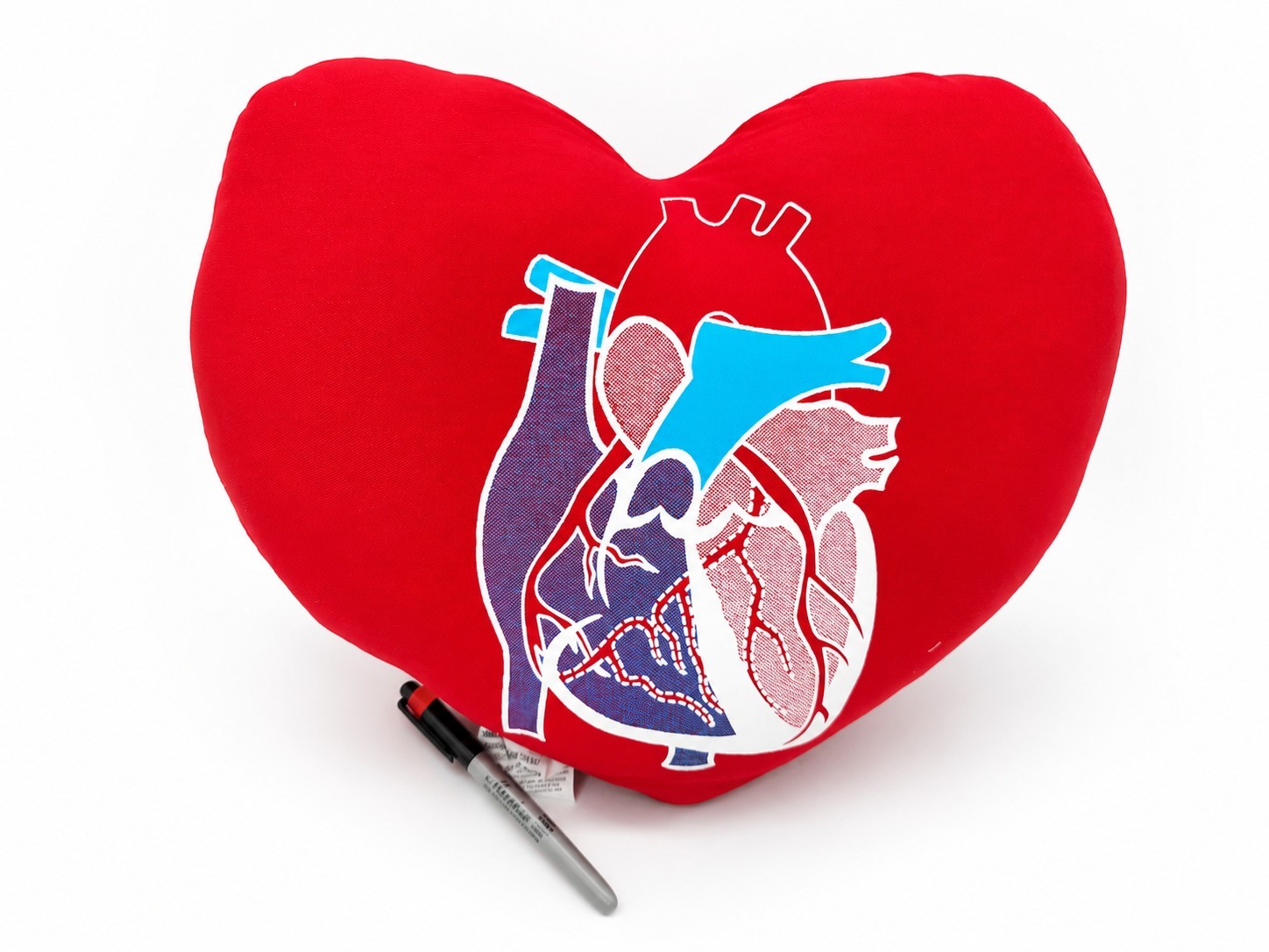 Heart Pillow Open Heart Surgery Recovery Cardiac Chest Cushion w/ Marker