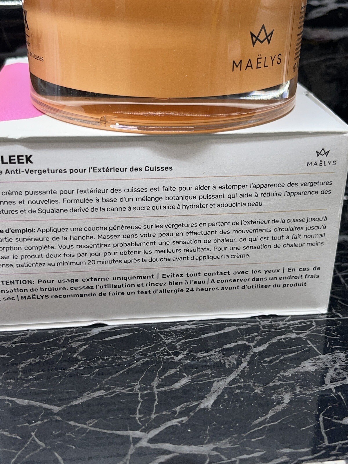 MAELYS B-Sleek outer thigh stretch mark cream 3.38 oz New In Box 🔥Sale 🔥