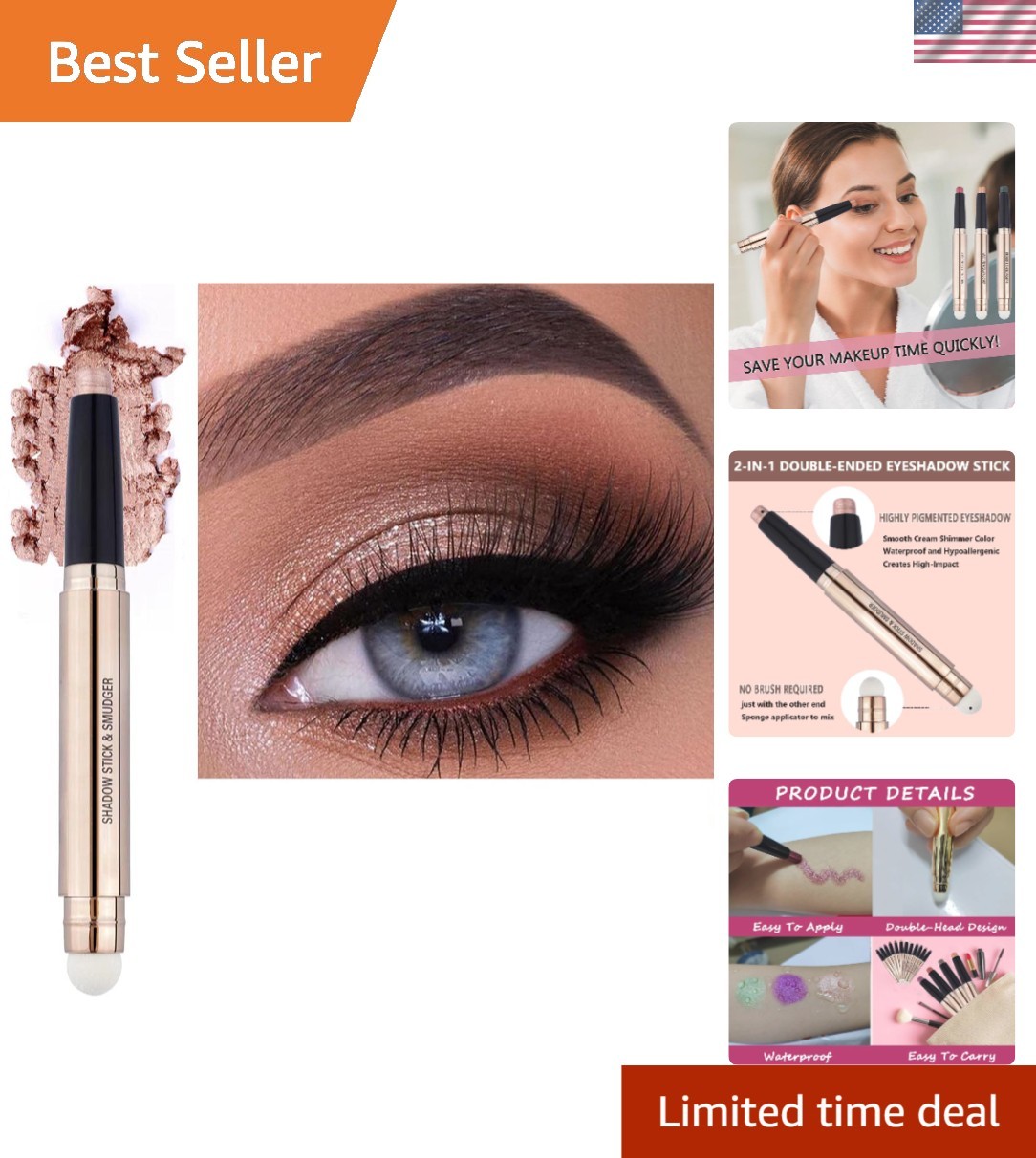 High Pigment Waterproof Eyeshadow Crayon – Effortless Glam with Luminous Finish