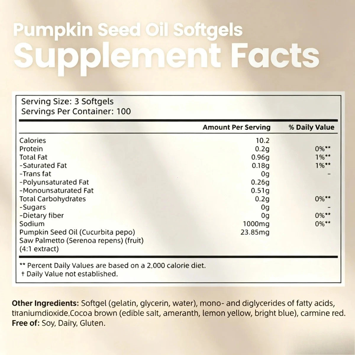 VivoNu NutriFlow Pumpkin Seed & Saw Palmetto, 300 Cold Pressed Softgels