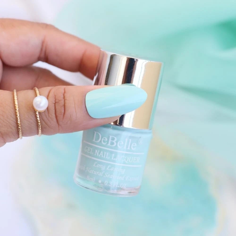 DeBelle Gel Nail Polish Combo of 2 (Mint Amour , Blueberry Bliss) – 8ml Each