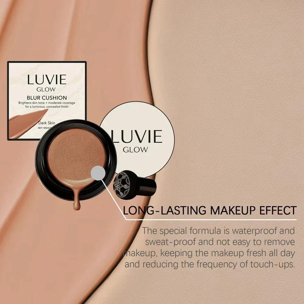 Luvie Glow Warm Cushion CC Cream Long-Lasting Brightening for All Skin Types