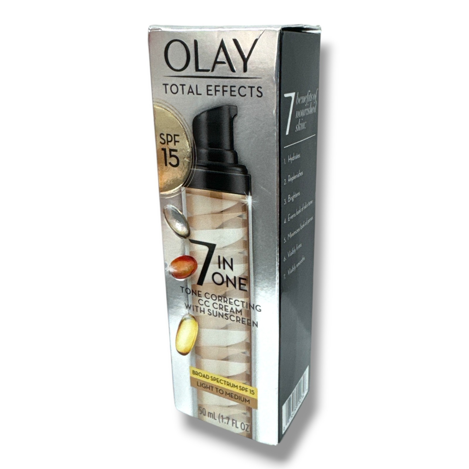 Olay 7 In One Tone Correcting CC Cream SPF15 Light To Medium 1.7fl.oz./50ML New