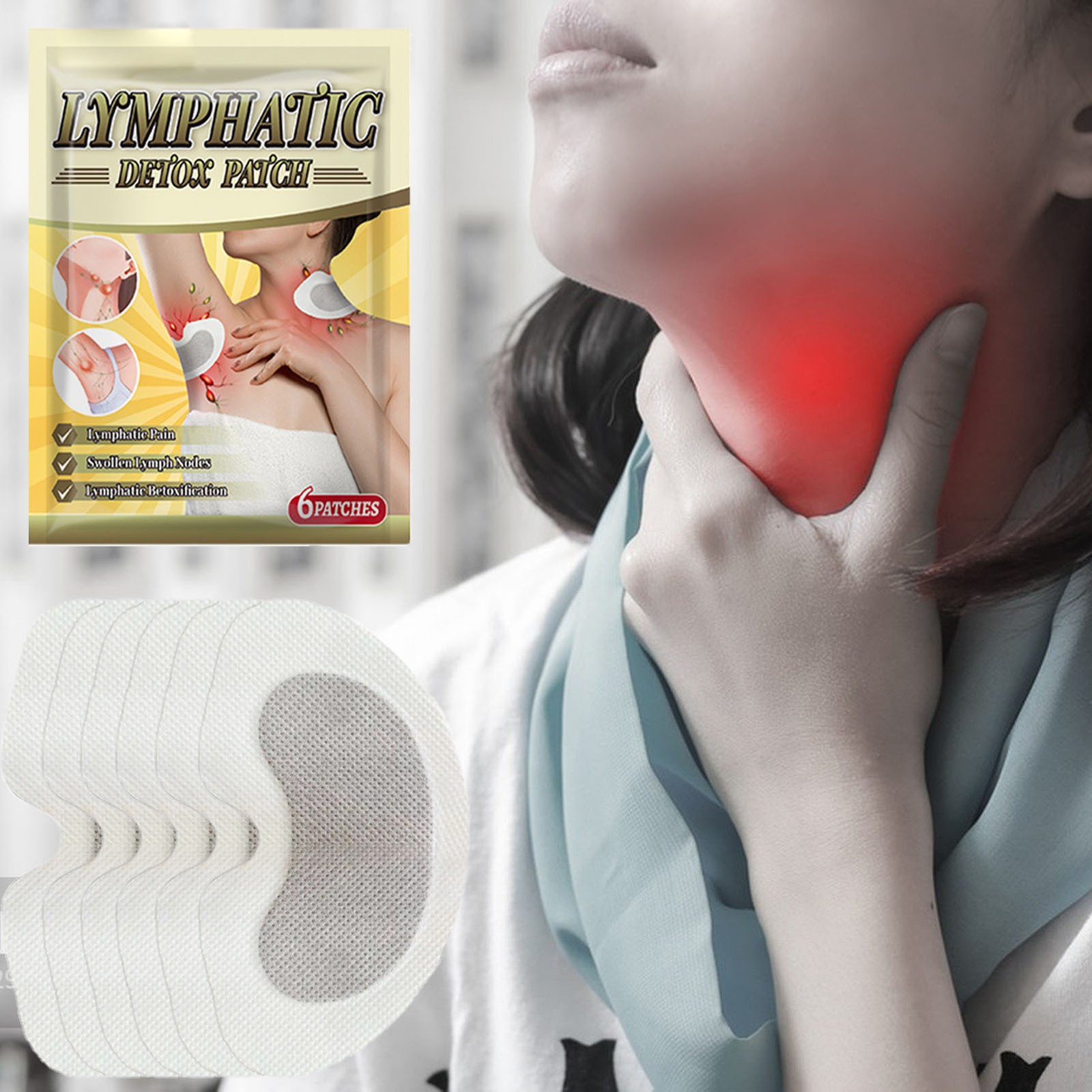 Lymphatic Care Herbal Detox Patch Underarm Neck Waist Thigh Lymph Remove