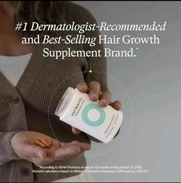 Nutrafol Women’s Balance Hair Growth Nutraceutical 120 Capsules 100% Drug-Free