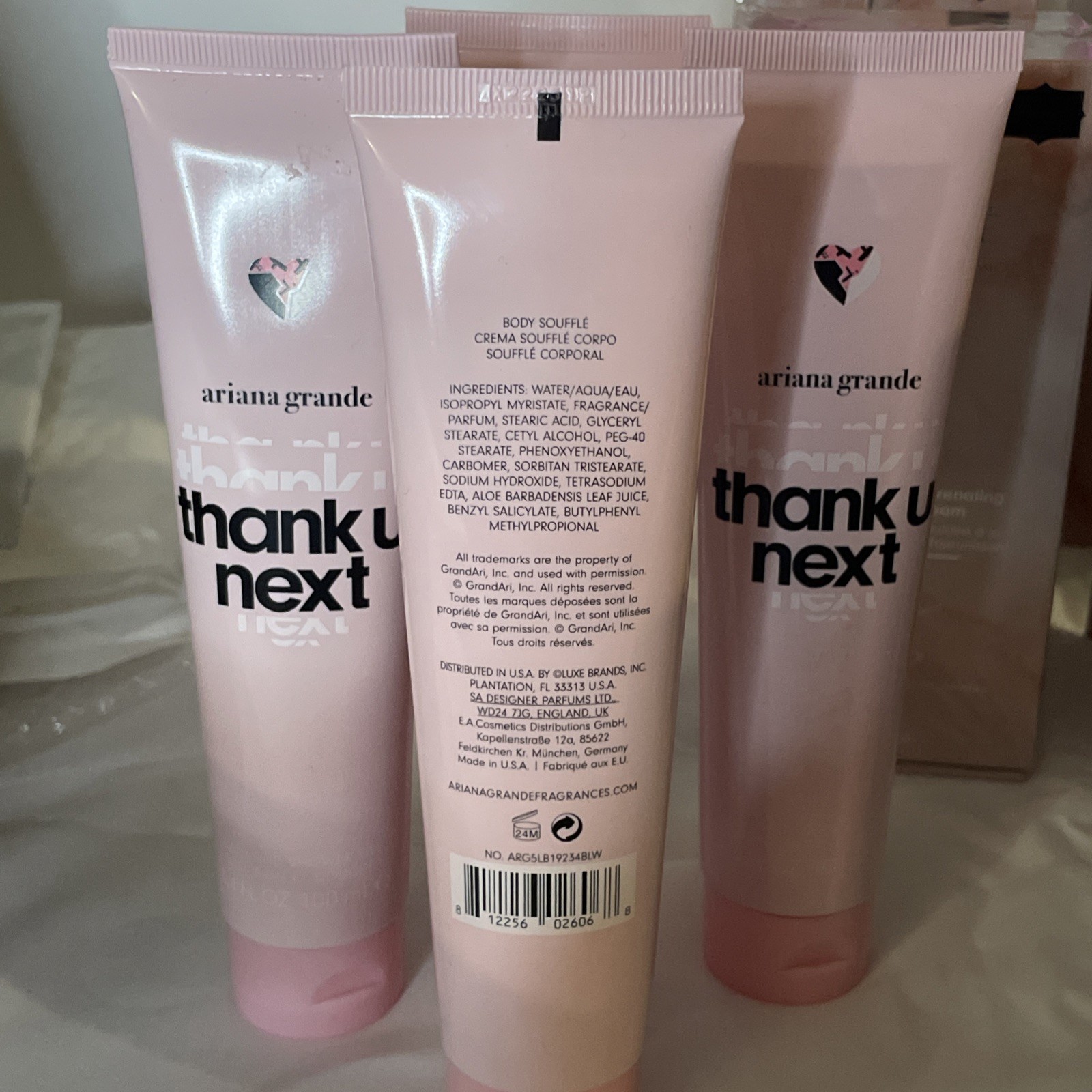 Ariana Grande thank u next Body Soufflé Moisturizer Aloe Benzyl Pink 24M NEW