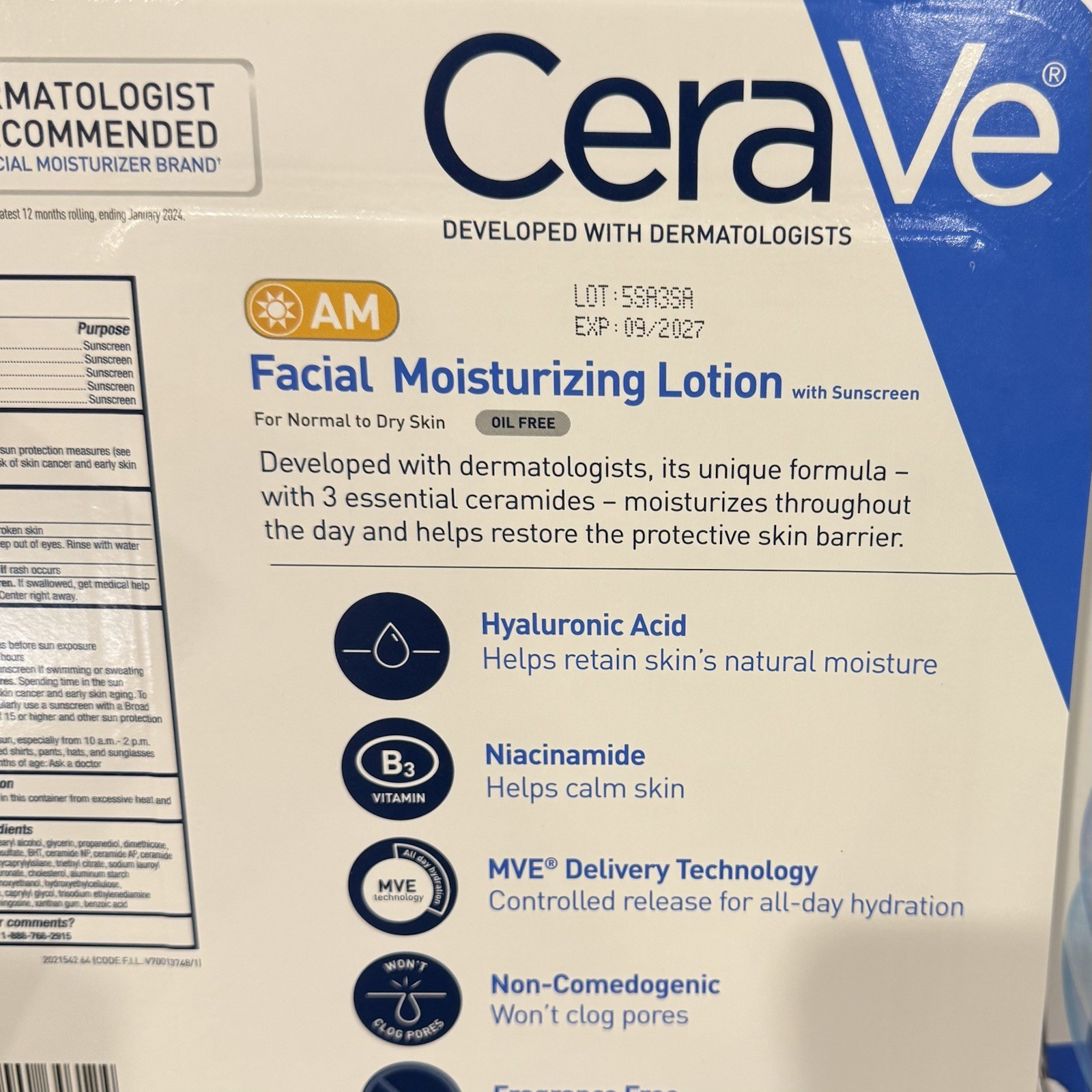 CeraVe AM Facial Moisturizing Lotion SPF 30 Broad Spectrum 2 x 3 fl oz