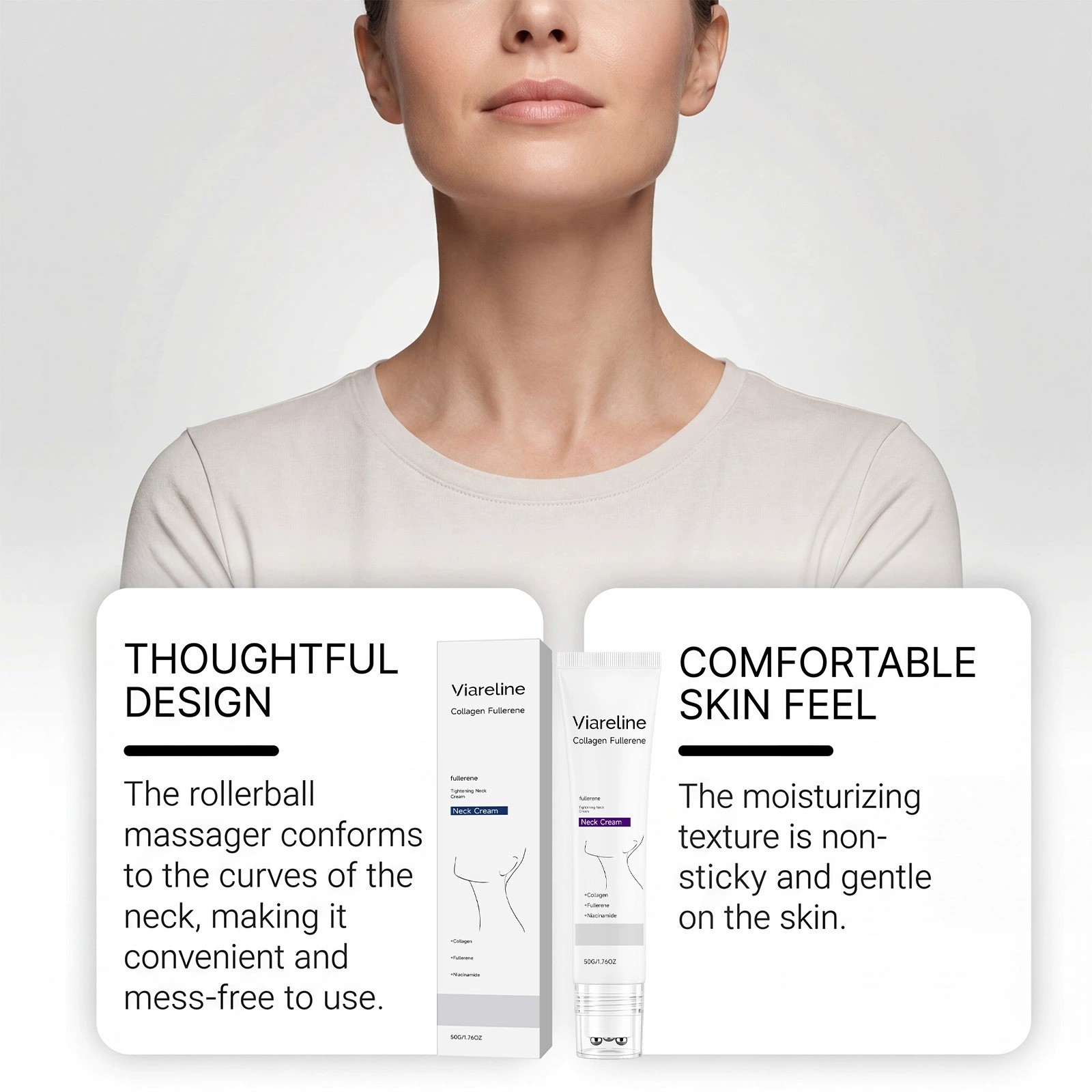 New Magic Collagen Fullerene Neck Cream Neck Skincare with Collagen Peptides 50g