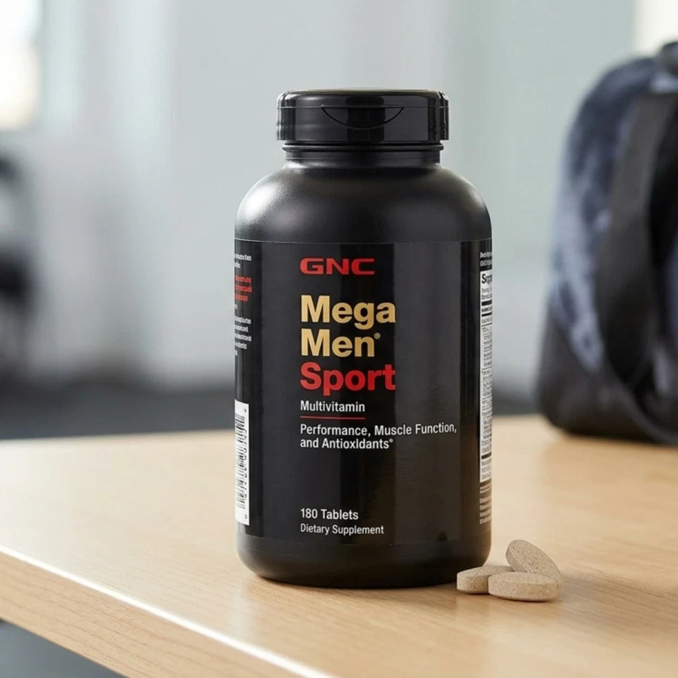 GNC Mega Men Sport Vitamin 180 Tablets Free Shipping