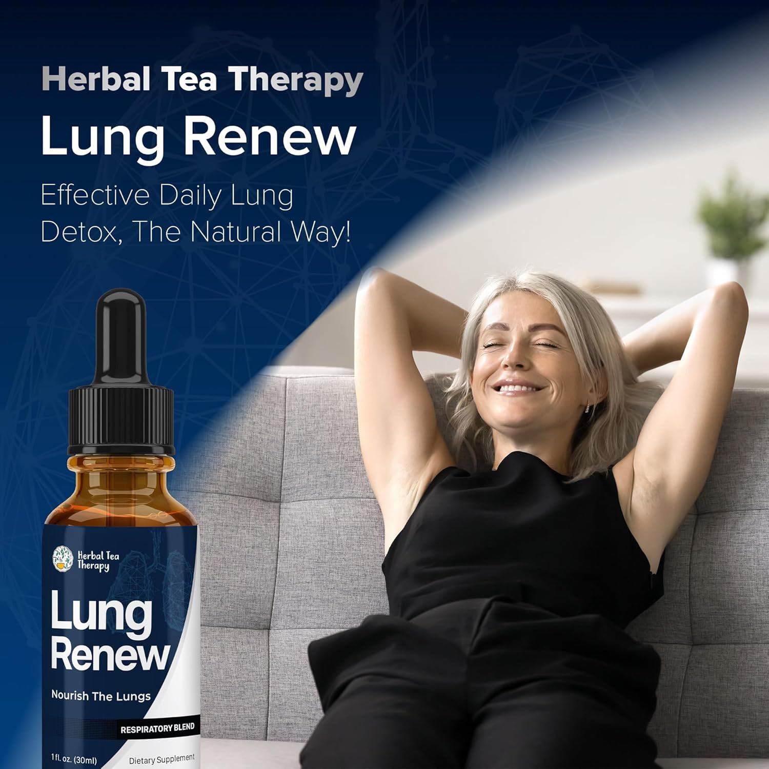 Lung Renew Mullein Drops for Lungs (1 Fl. Oz.): Peppermint, Thyme, & Mullein Lea