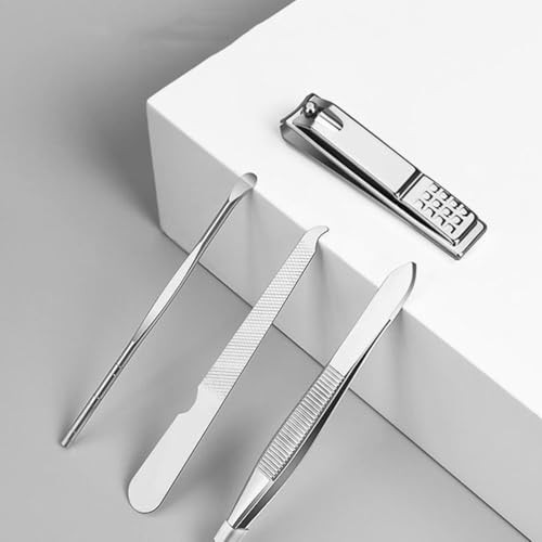 Travel Manicure Set with Nail Clipper Nail File Eyebrow Tweezers and Ear Pick