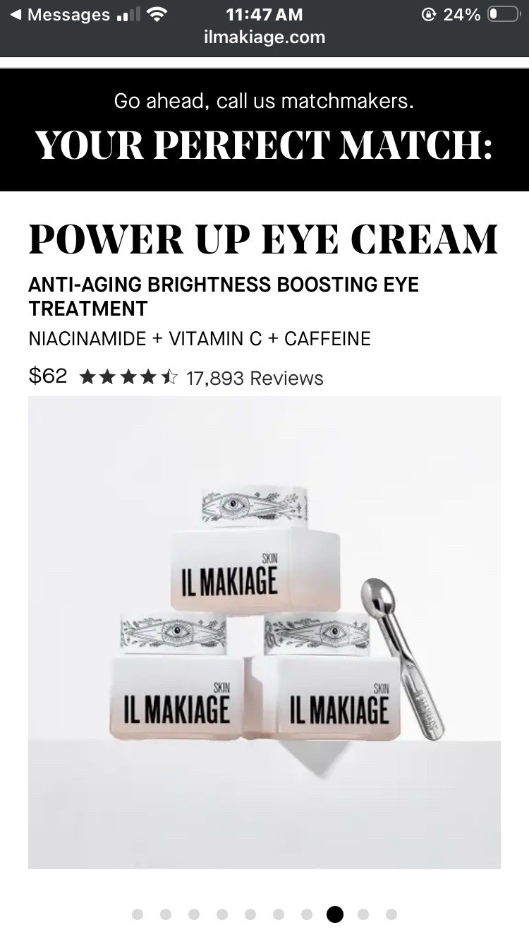 Il Makiage Power Up Eye Treatment Cream NEW In Box