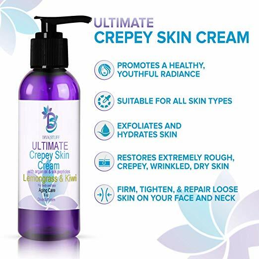Ultimate Crepey Skin Cream “Lemongrass & Kiwi Scent” for Dry, Aging,Damaged Skin