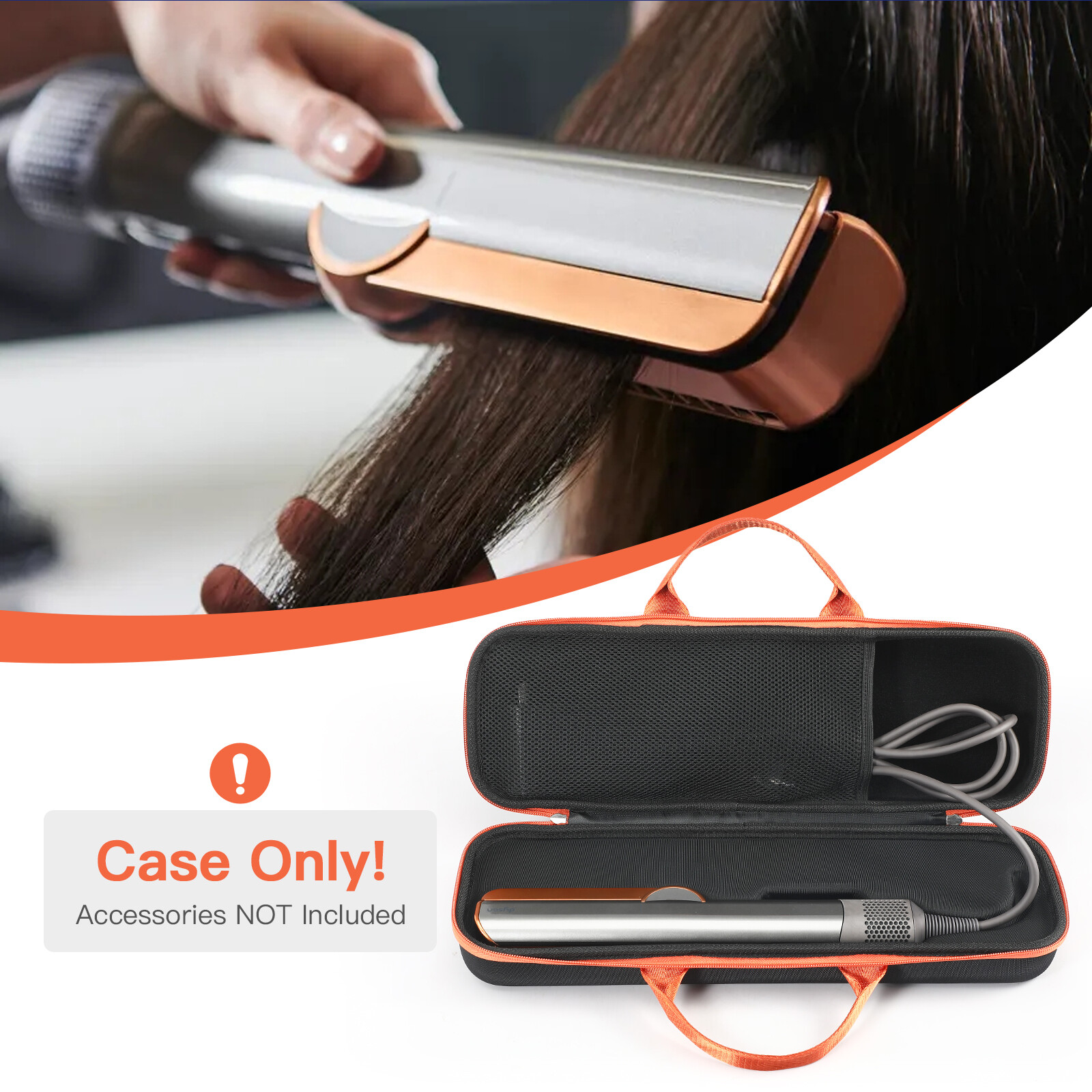 Travel Portable Case Box For Dyson Airstrait HT01 Hair Straightener Storage Bag