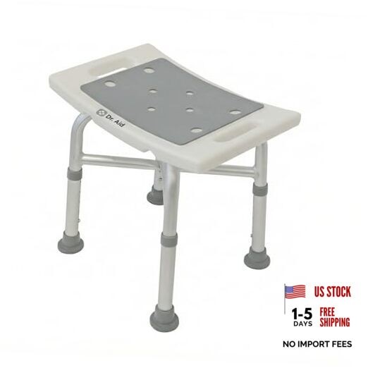 Shower Chair for Inside Shower – 400 lbs, 5-Height Adjustable Bathroom Stool