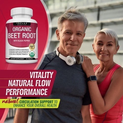 Organic Beet Root with Black Pepper – 2025mg for Circulation & Energy