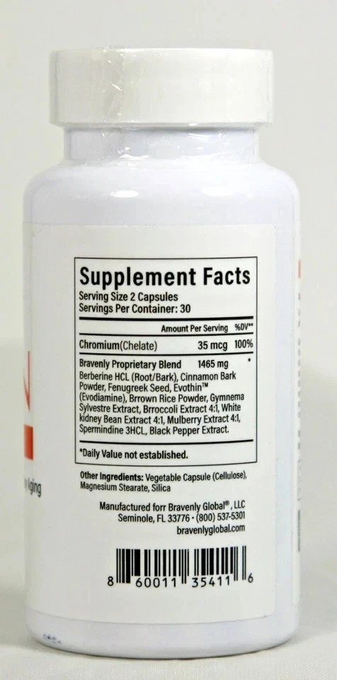 Bravenly Burn Extreme 60 capsules – EXP: 03/2027.