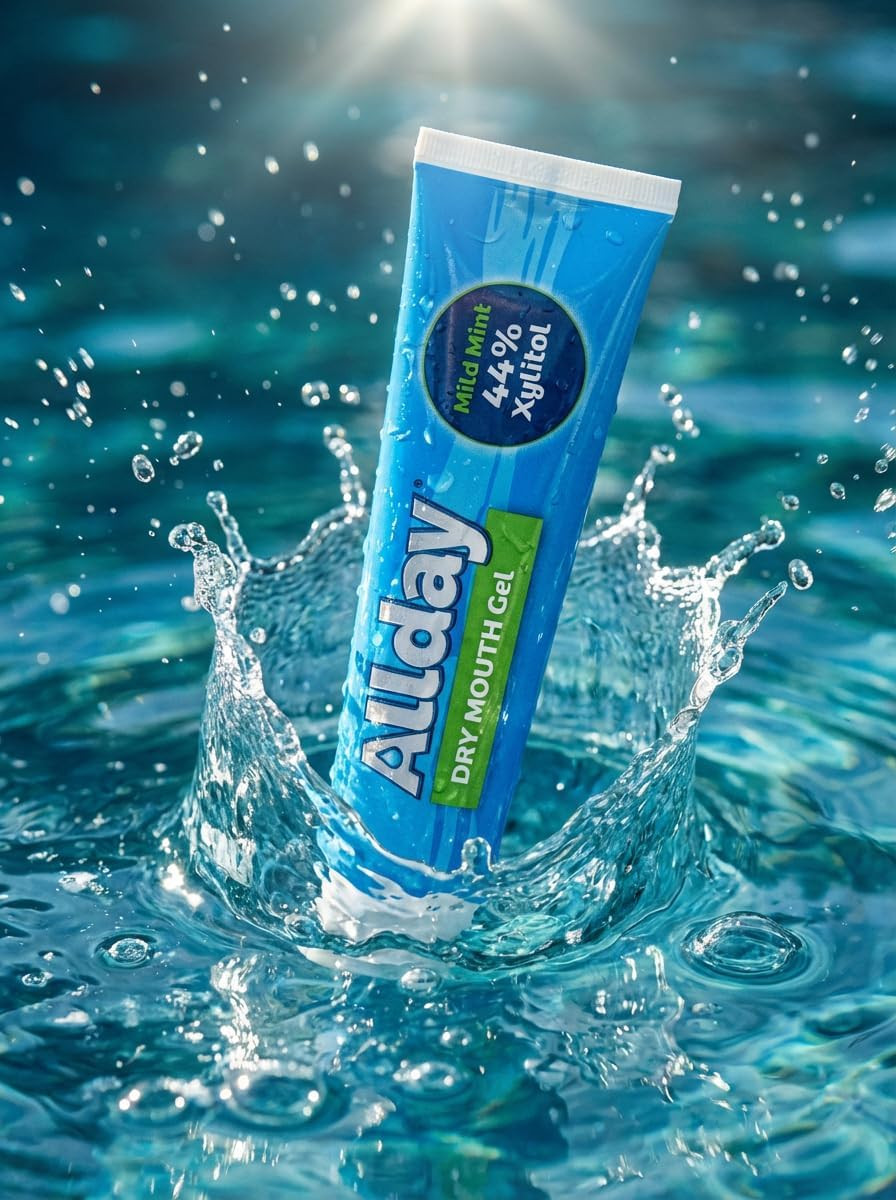 Allday Dry Mouth Treatment Gel – Maximum Strength Xylitol, Fast Acting, Non-Acid