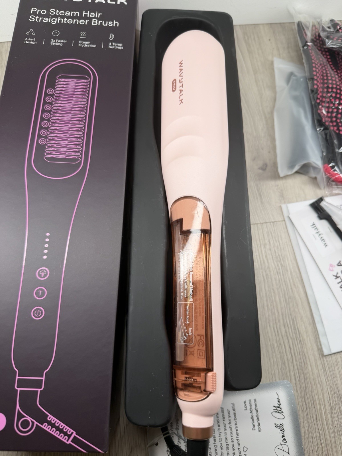 Wavytalk Pro Steam Hair Straightener Brush, Steamline Pro 3 in 1 Straightener