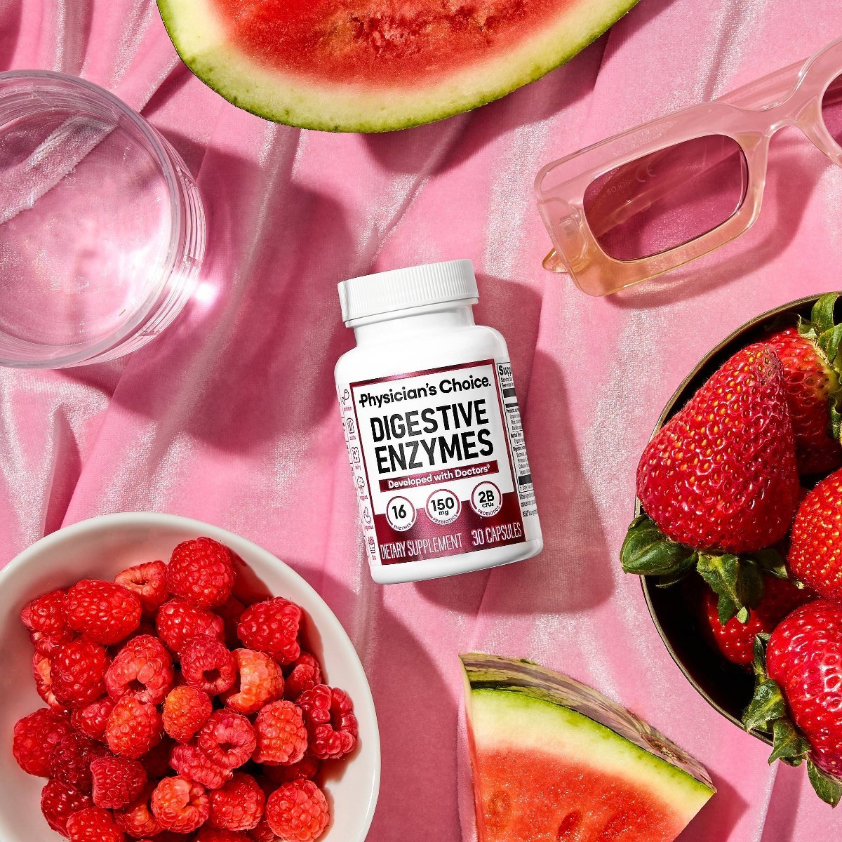 Physician’s Choice Digestive Enzyme Probiotic Capsules – 30ct: 2 Billion CFUs