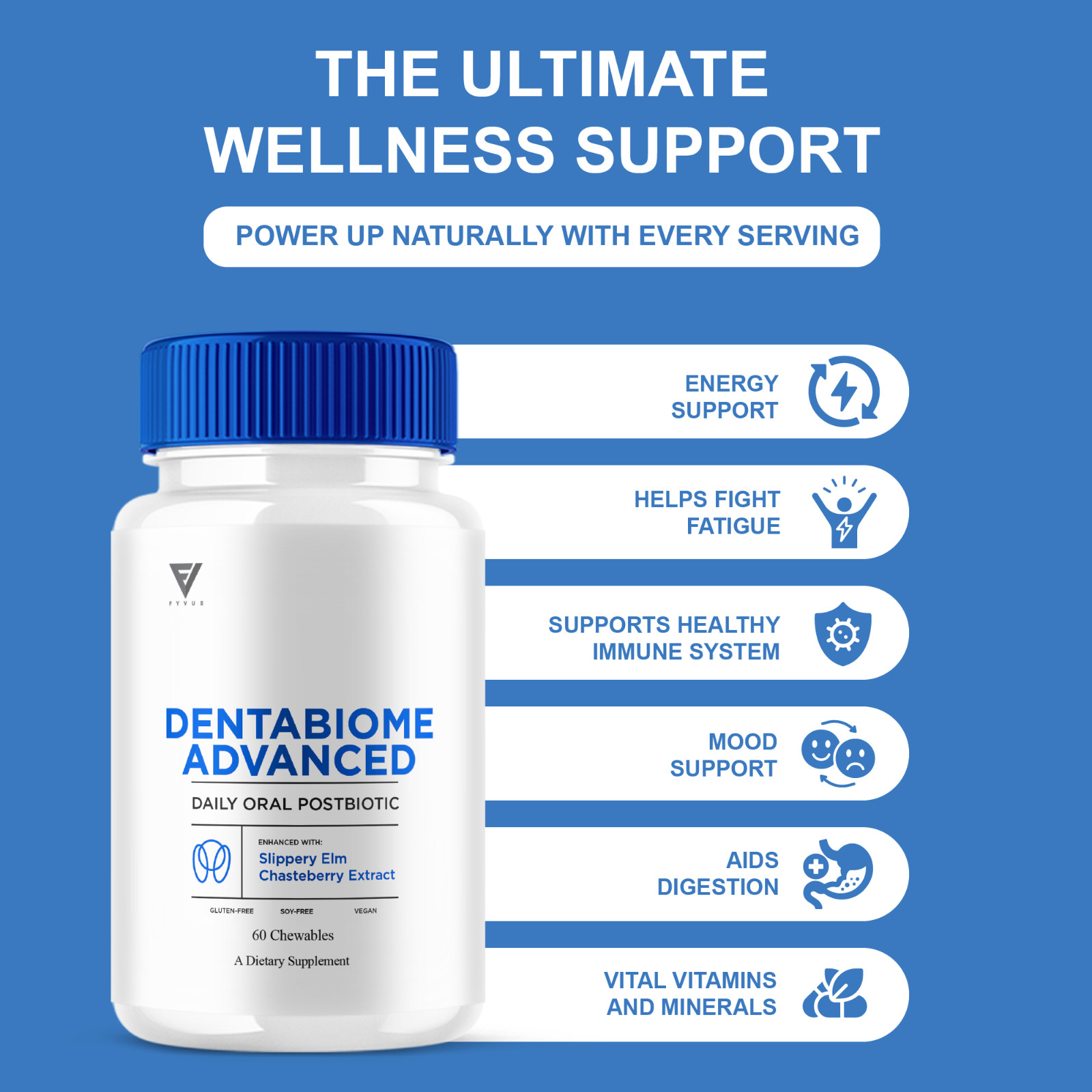 Dentabiome Advanced, Denta Biome Daily Support Formula (60 Chewables)