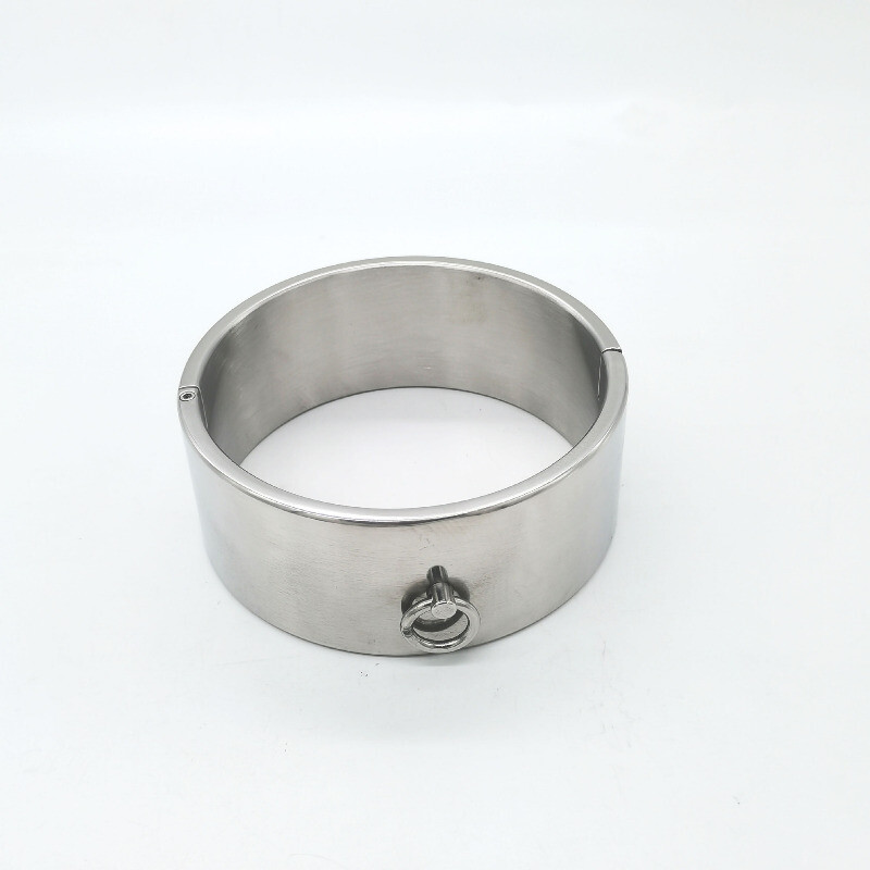 Stainless Steel 6cm High Handcuffs Ankle Shackles Neck Collar Round/oval Shape