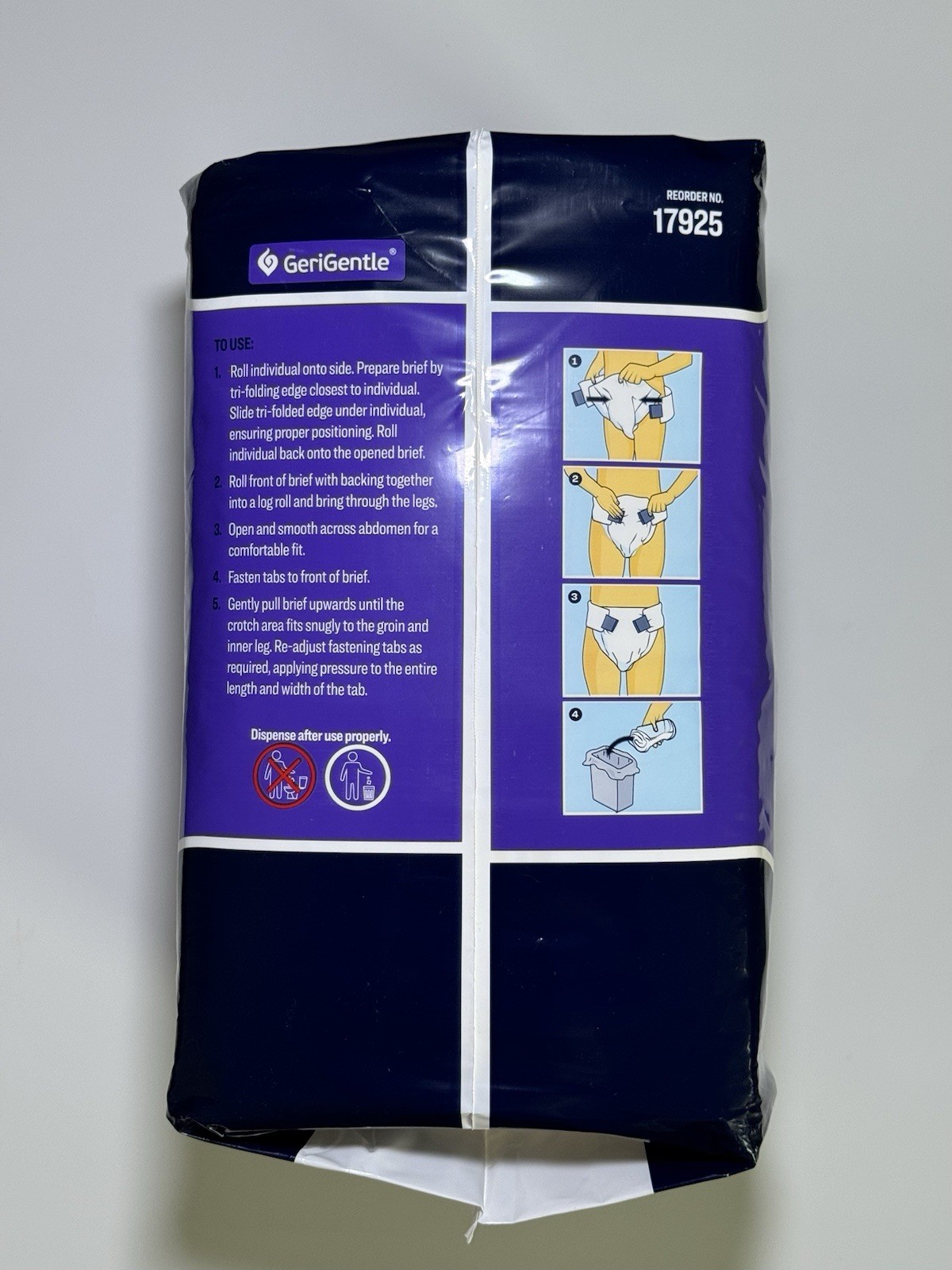 4-5xl Adult Diapers for Women & Men- 8 Bariatric Disposable Briefs with Tabs