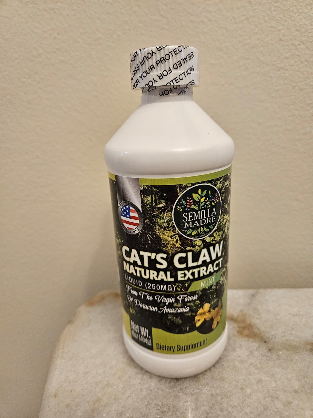 Cat’s Claw Natural Extract 250mg Mint Non-GMO Made in USA