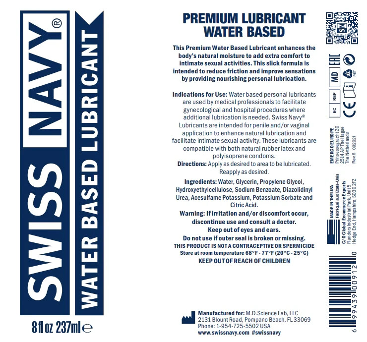 Swiss Navy Water Based Premium Long Lasting Sex Glide Personal Lube Lubricant
