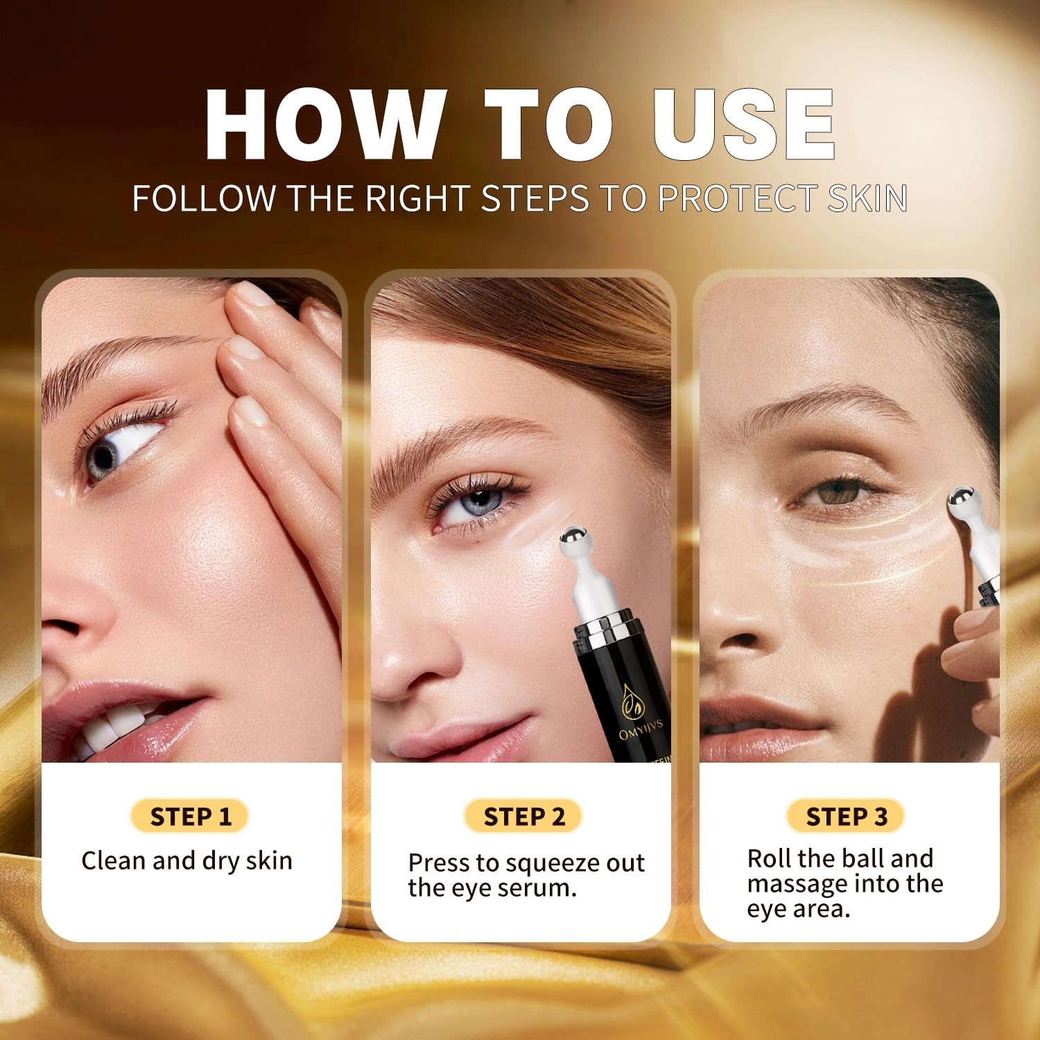 Caffeine Eye Cream, under Eye Cream for Dark Circles and Puffiness, Eye Serum An