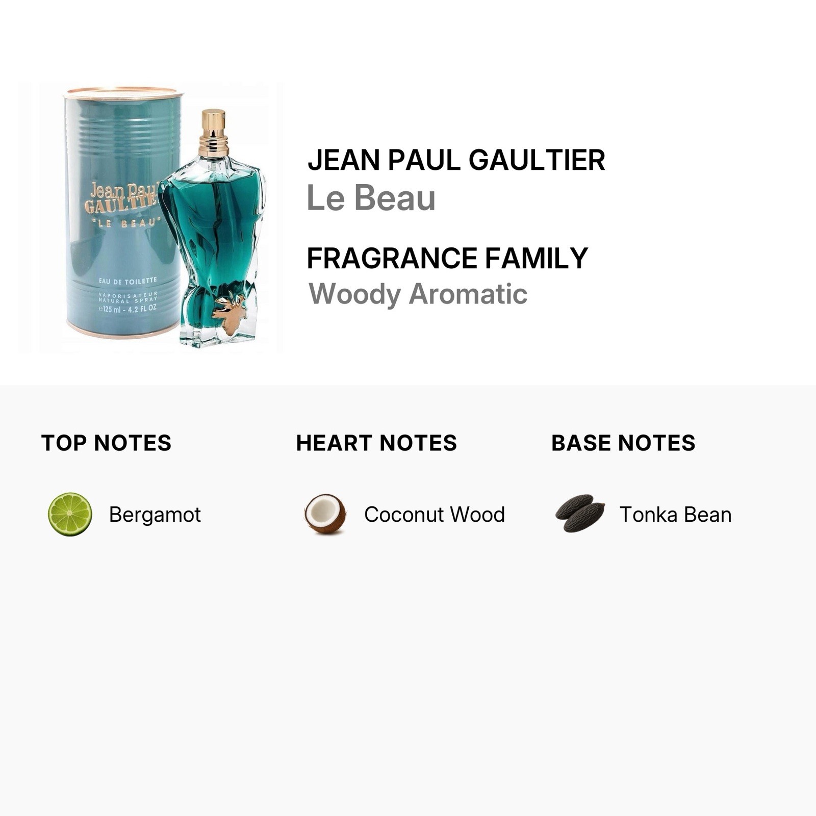 Jean Paul Gaultier Le Beau Le Parfum Cologne 4.2 fl New with Box