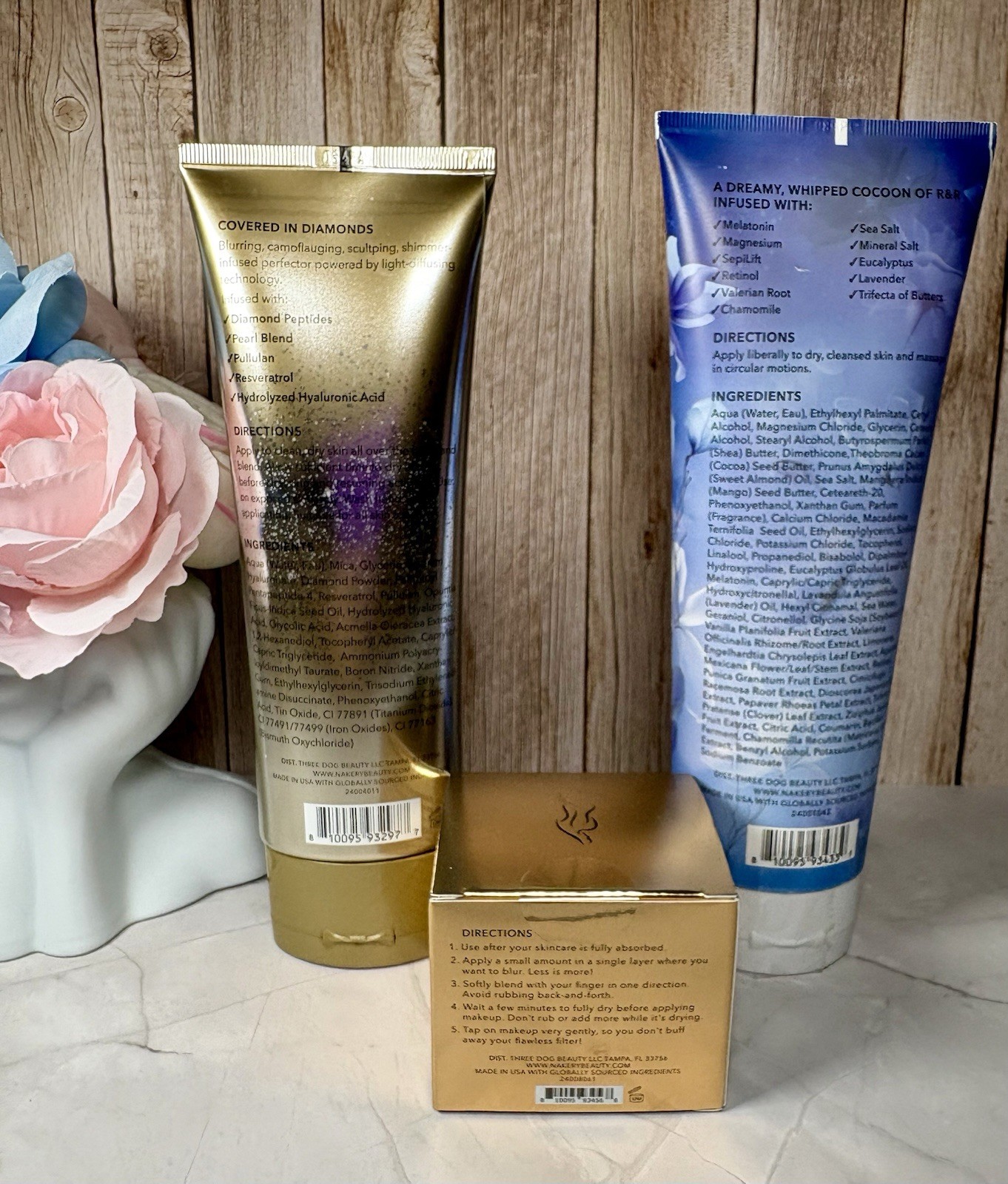 NAKERY Beauty SkinRecovery 3pc Set Blur Perfector Body Balm Wrinkle Filler