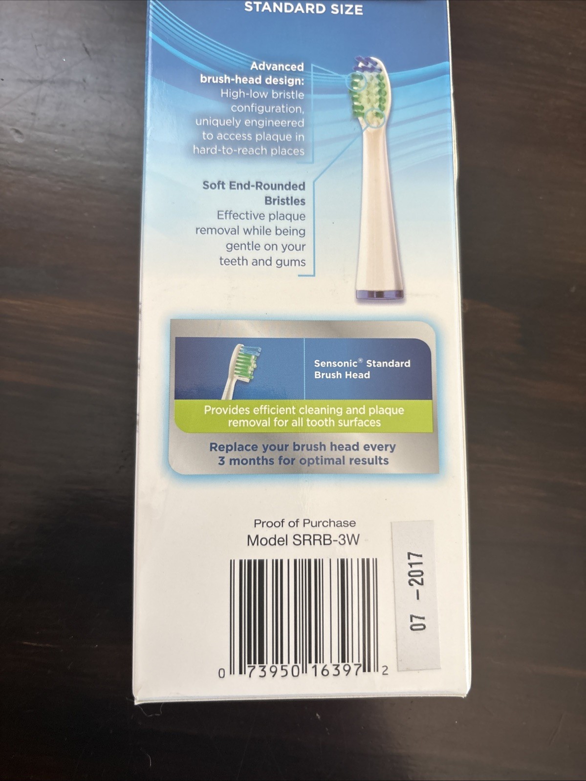 NEW Waterpik Sensonic Toothbrush Brush Heads 3ct Standard Size – SRRB-3W