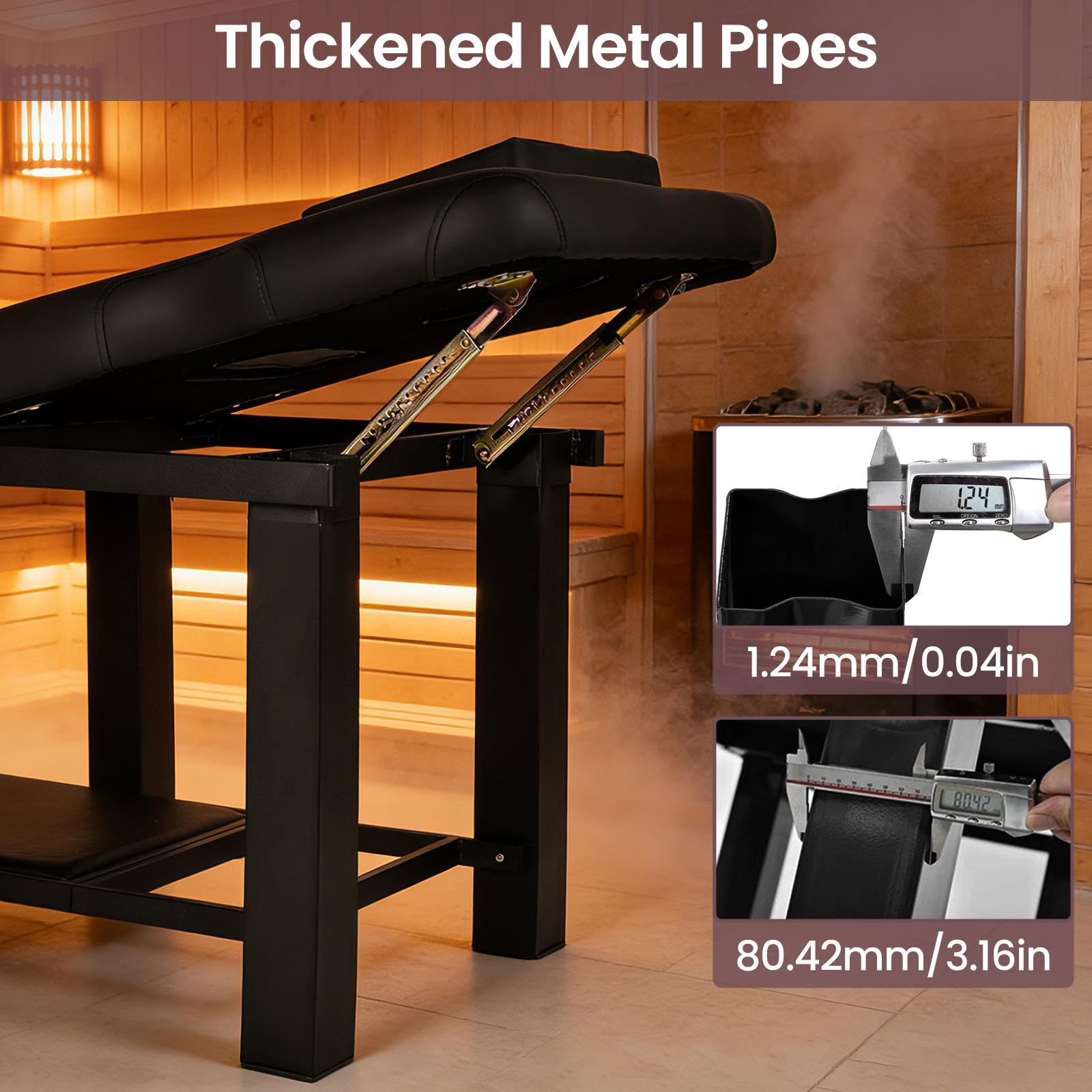 Pro Massage Treatment Table Facial Bed Adjust Backrest Open-Chest Salon Beauty