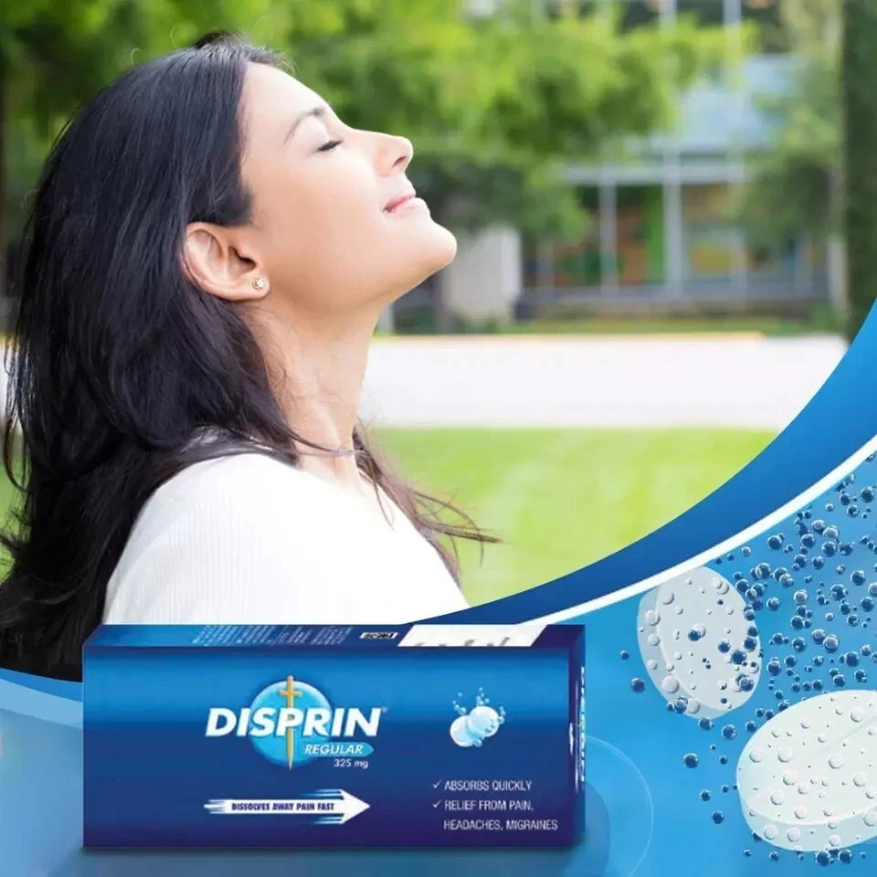 Disprin Regular (120 Effervescent Tablets) -Fast Relief, Free Shipping, Exp 2027