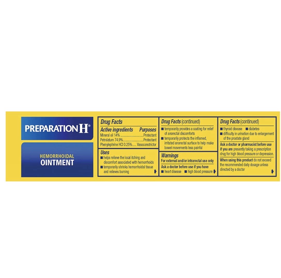 Preparation H Hemorrhoid Ointment, Itching, Burning and Discomfort Relief-1 Tube