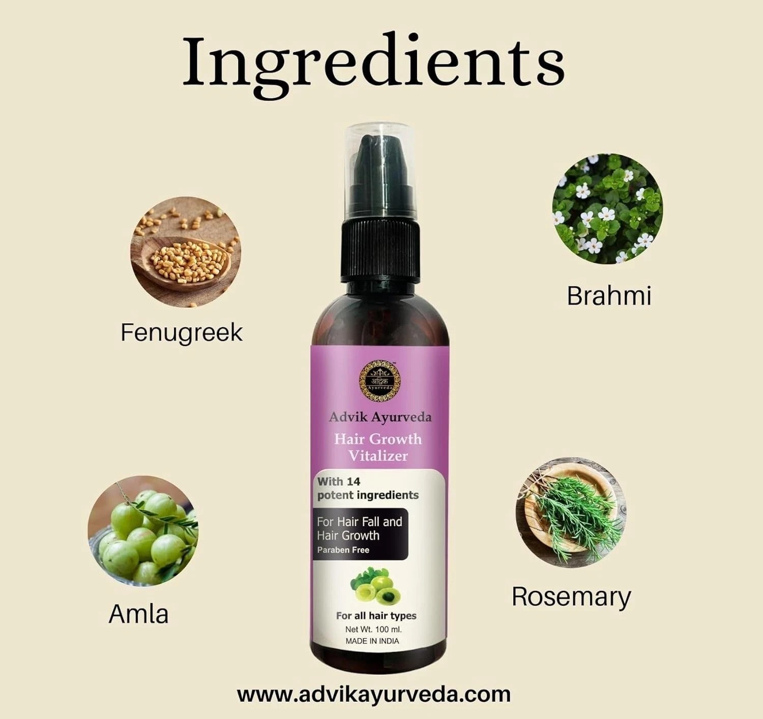 Advik Ayurveda Hair Growth Vitalizer 100ml