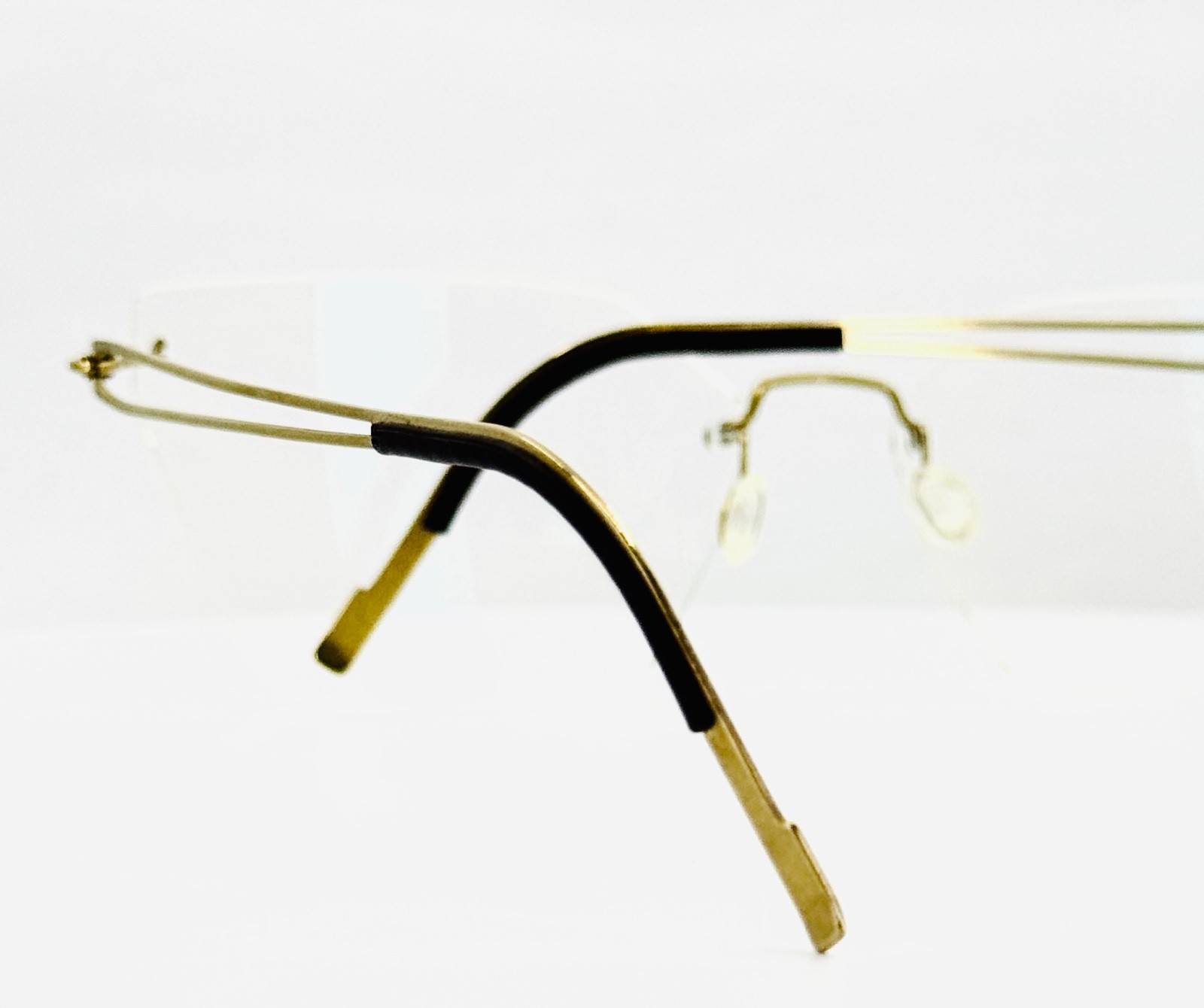 LINDBERG 2387 034/DFAW T602 PGT Gold Unisex Rimless Eyeglasses N/A-16-130 B:N/A